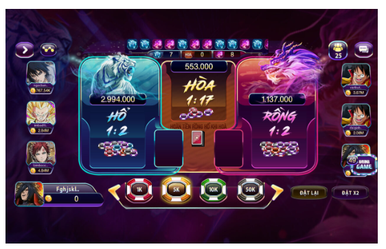 Kinh nghiệm hay chơi Game Rồng Hổ vn138 luôn thắng