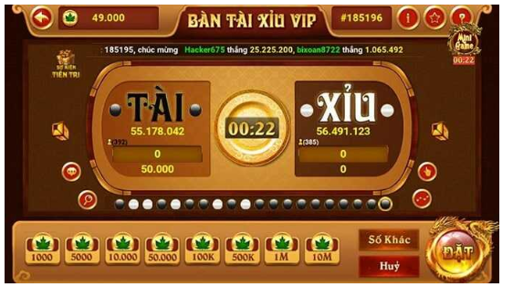 Diễn biến một ván tài xỉu online vn138